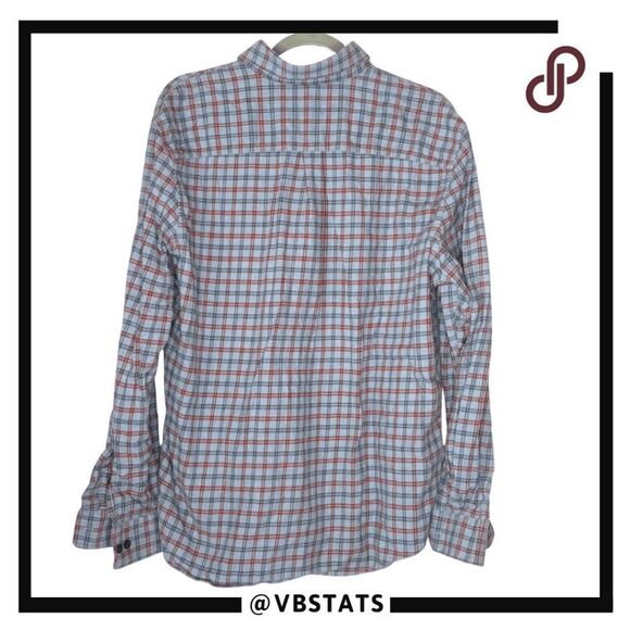 Johnnie-O Hangin' Out Men's Plaid Flannel Button-up Frank Shirt Malibu Large - Picture 2 of 7